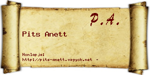 Pits Anett névjegykártya